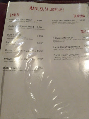 Menu Manuka Steakhouse Act - 4