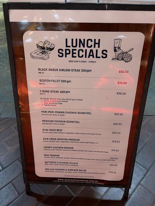 Menu Manuka Steakhouse Act - 6