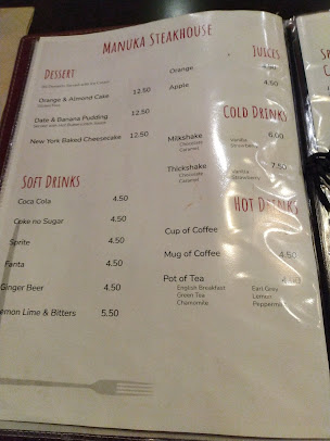 Menu Manuka Steakhouse Act - 8