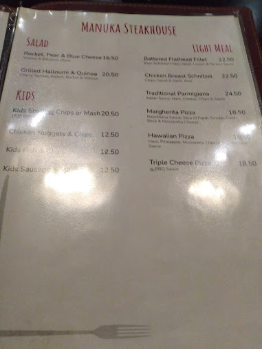 Menu Manuka Steakhouse Act - 9