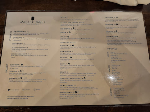 Menu Maple Street Pizza Company - 2