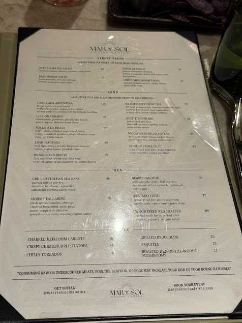Menu Mar Y Sol Cocina Latina - 0