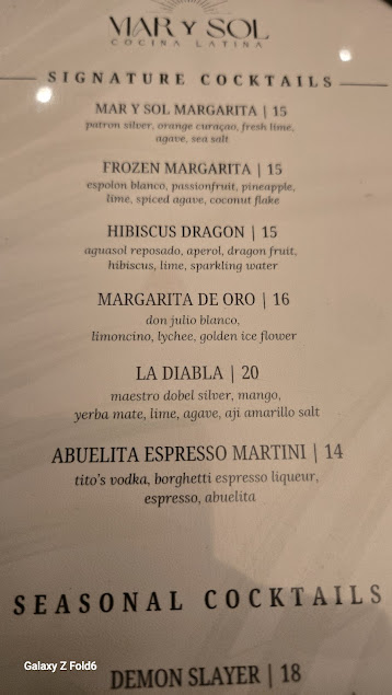 Menu Mar Y Sol Cocina Latina - 1
