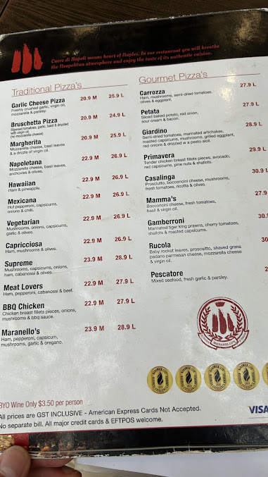 Menu Maranello's - 1