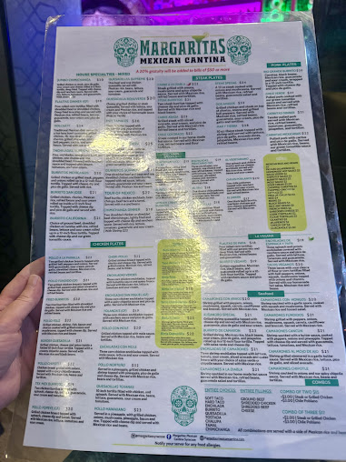 Menu Margaritas Mexican Cantina - 6