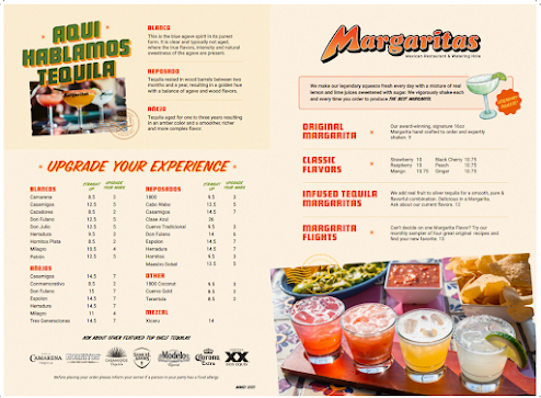 Menu Margaritas Mexican Restaurant Dover - 0