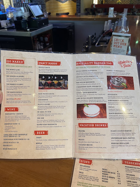 Menu Margaritas Mexican Restaurant Northborough - 4