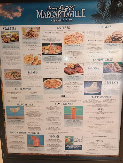 Menu Margaritaville - Atlantic City - 3
