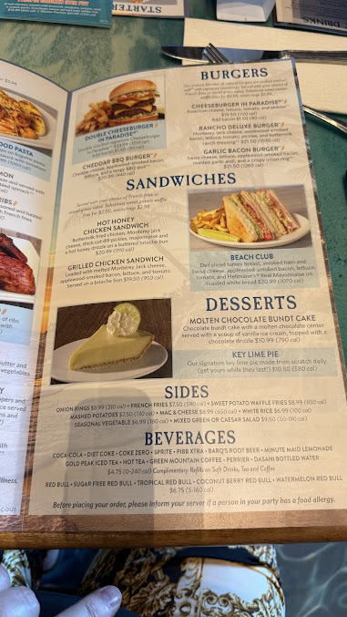 Menu Margaritaville - Atlantic City - 8