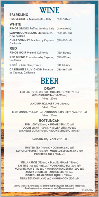 Menu Margaritaville - Times Square - 0