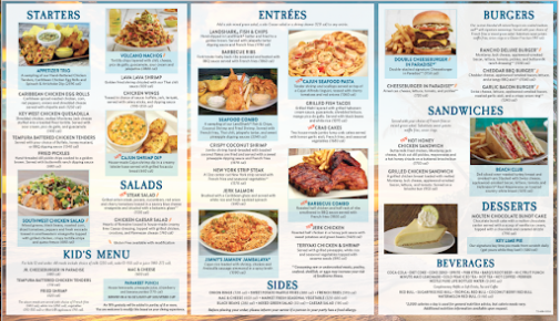 Menu Margaritaville - Times Square - 7