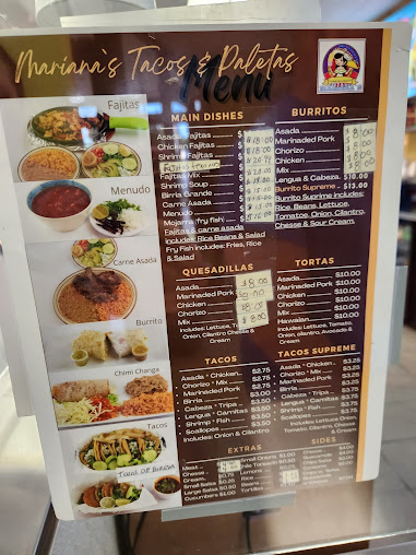 Menu Marianas Tacos Y Paletas - 3