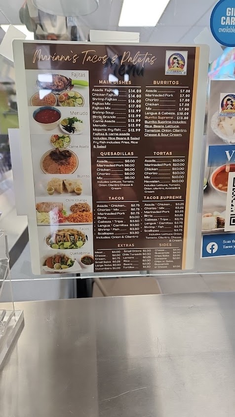 Menu Marianas Tacos Y Paletas - 4