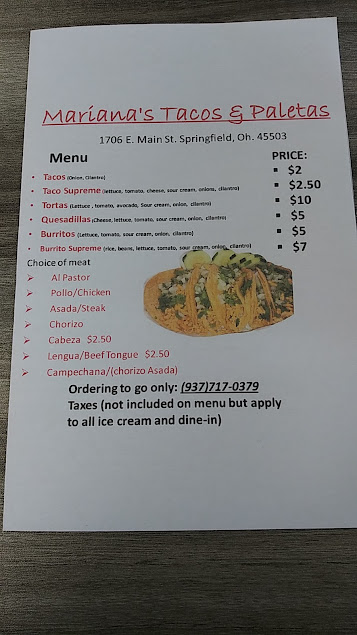 Menu Marianas Tacos Y Paletas - 7