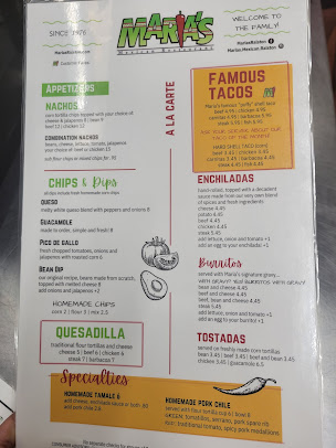 Menu Maria's Mexican Restaurant - 4