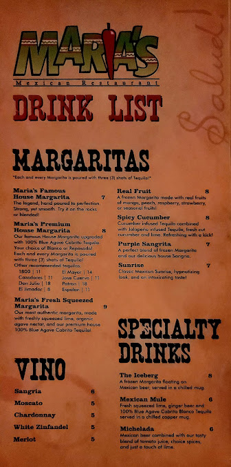 Menu Maria's Mexican Restaurant - 5
