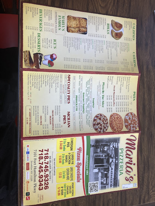 Menu Maria's Pizza - 0