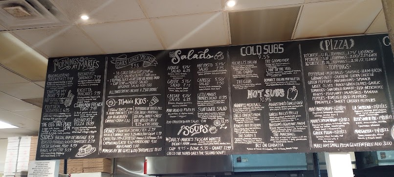Menu Maries Italian Deli Bakery Market - 5