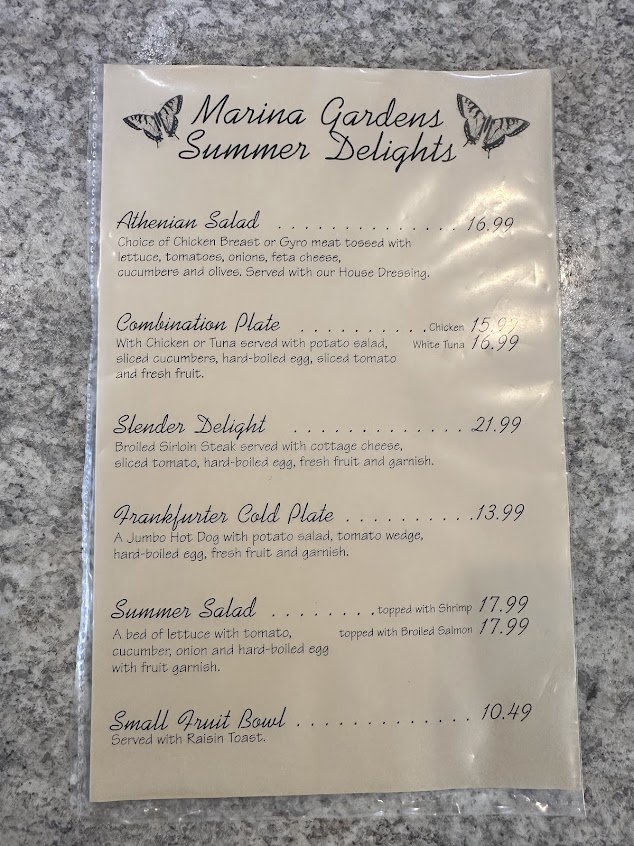 Menu Marina Garden Family Restaurant - 2