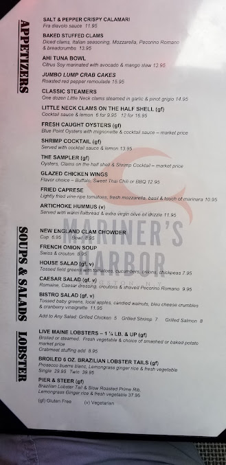 Menu Mariner's Harbor - 1