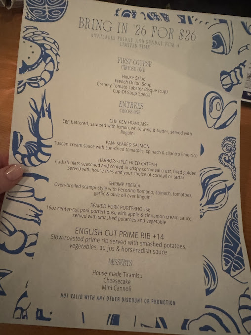 Menu Mariner's Harbor - 4