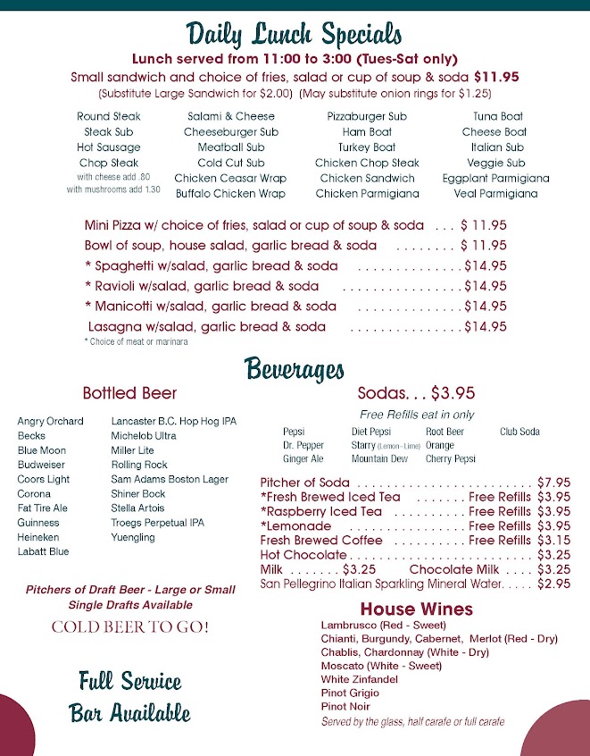 Menu Marinos Pizza Pasta House - 3