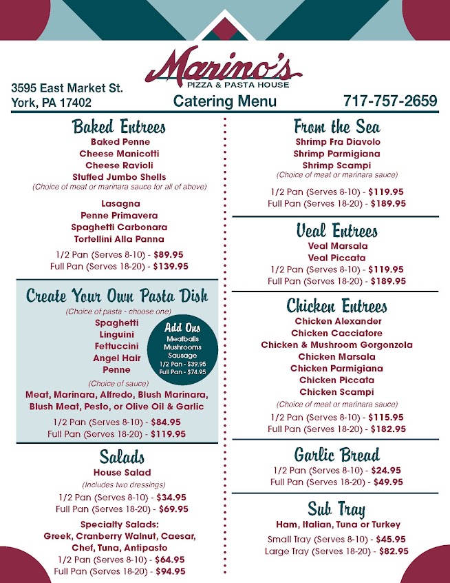 Menu Marinos Pizza Pasta House - 4