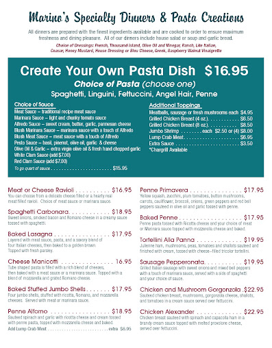 Menu Marinos Pizza Pasta House - 5