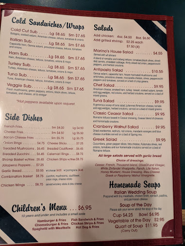 Menu Marinos Pizza Pasta House - 6