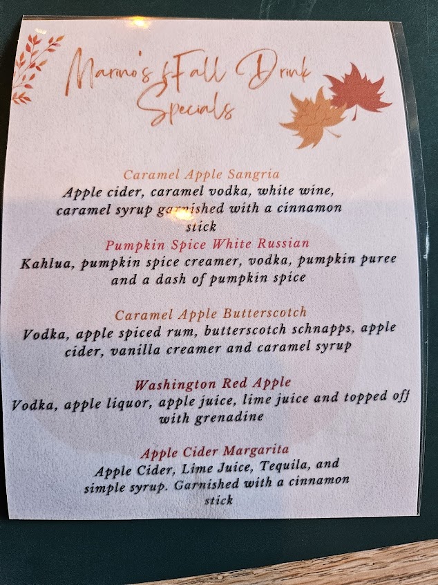 Menu Marinos Pizza Pasta House - 7