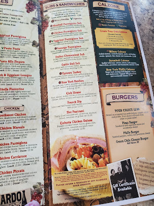 Menu Marios Pizzeria Ristorante Paseo And Wyoming - 0