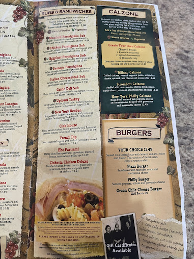 Menu Marios Pizzeria Ristorante Paseo And Wyoming - 5