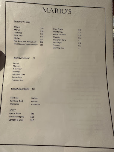 Menu Mario’s Restaurant - 3