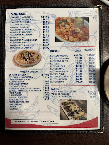 Menu Mariscos De La Rosa - 0