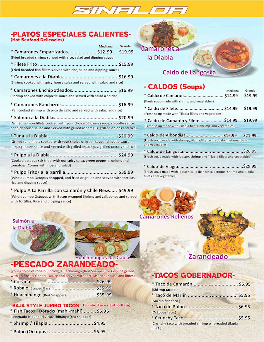 Menu Mariscos El General Oklahoma City - 9