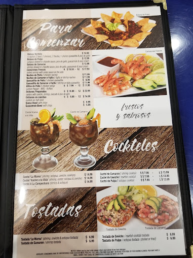 Menu Mariscos La Marea East Dallas - 1