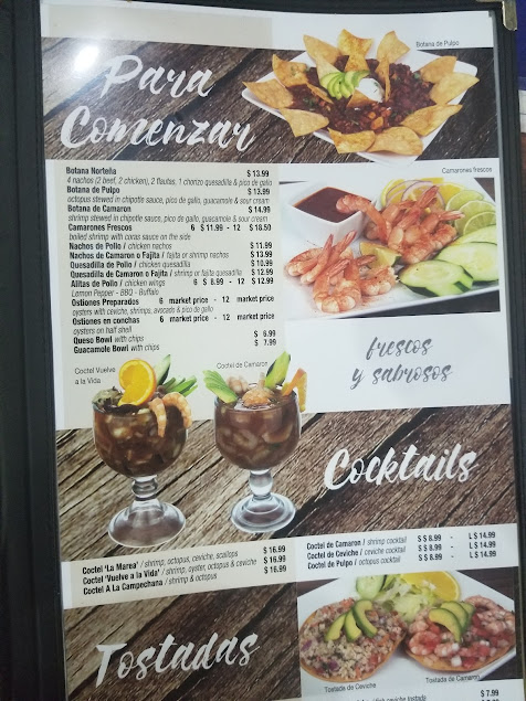 Menu Mariscos La Marea East Dallas - 9