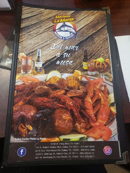 Menu Mariscos La Marea Haltom City - 8