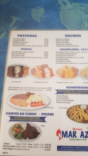 Menu Mariscos Mar Azul - 1