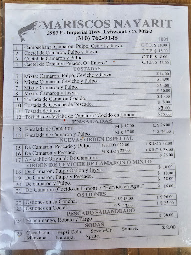 Menu Mariscos Nayarit - 3