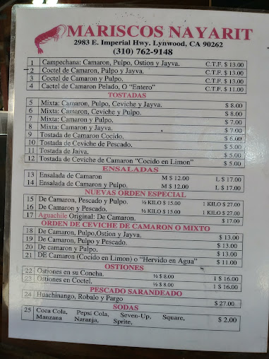 Menu Mariscos Nayarit - 5