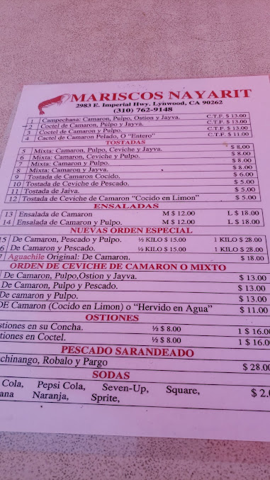 Menu Mariscos Nayarit - 8
