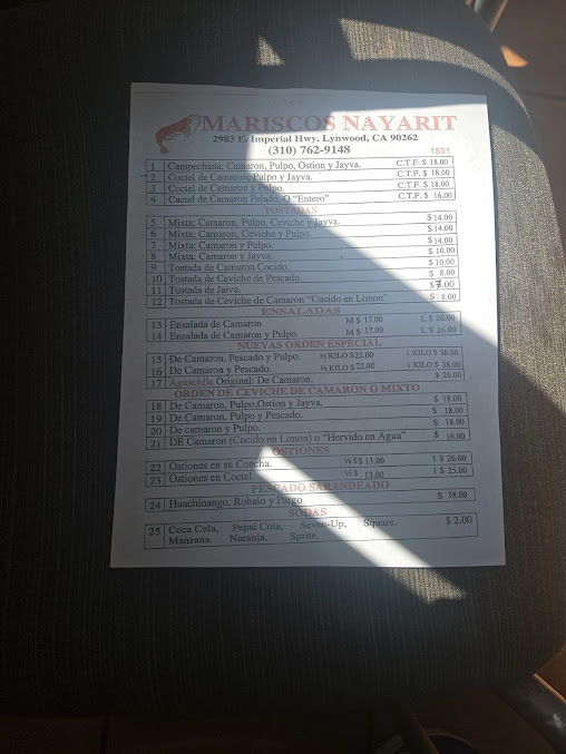 Menu Mariscos Nayarit - 9