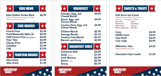 Menu Mars Hill American Grill - 1