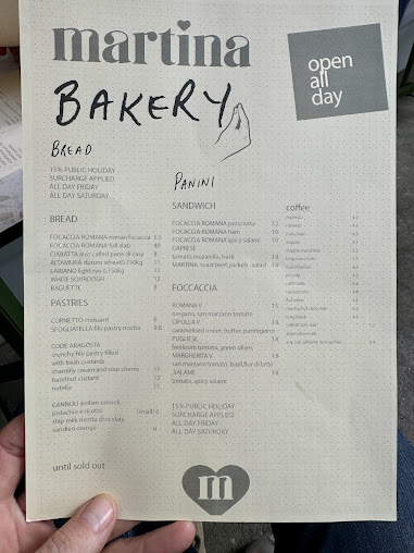 Menu Martina - 2