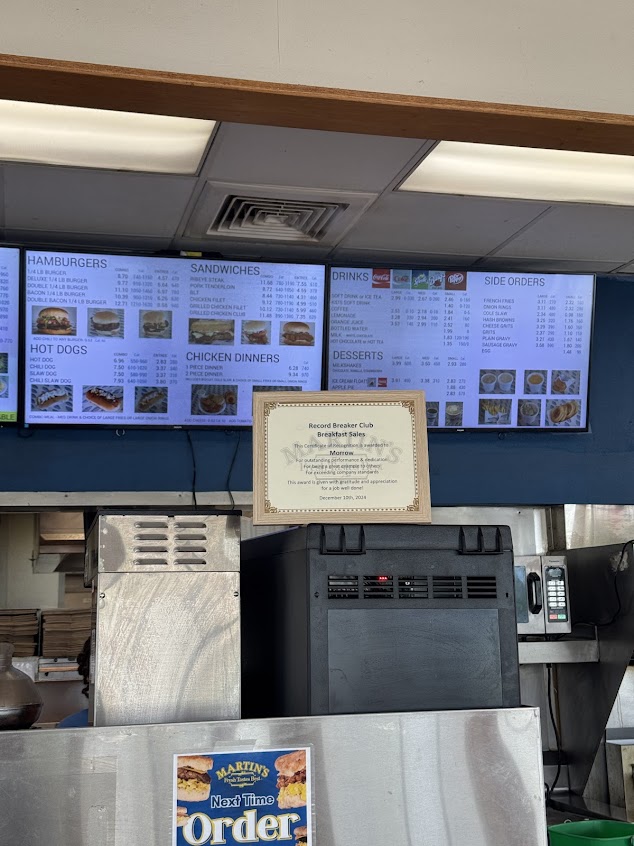 Menu Martins Restaurant Morrow Location - 9