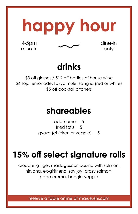 Menu Maru Sushi Grill Grand Rapids - 6