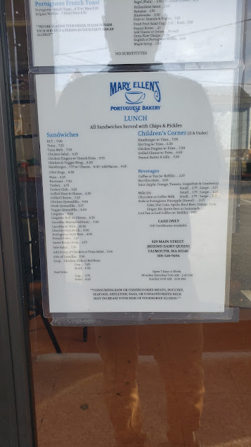Menu Mary Ellens Portuguese Bakery - 5