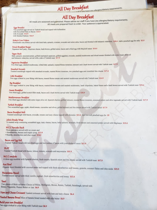 Menu Mascot Corner Cafe Bar - 3