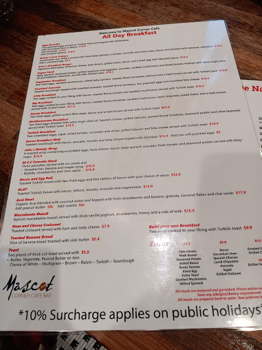 Menu Mascot Corner Cafe Bar - 4
